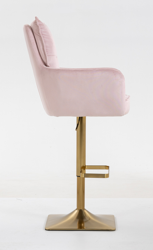 HOKER HR250KW PUDROWY RÓŻ WELUR  ZŁOTA PODSTAWA