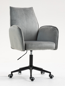 FOTEL HR280K STALOWY WELUR CZARNA PODSTAWA