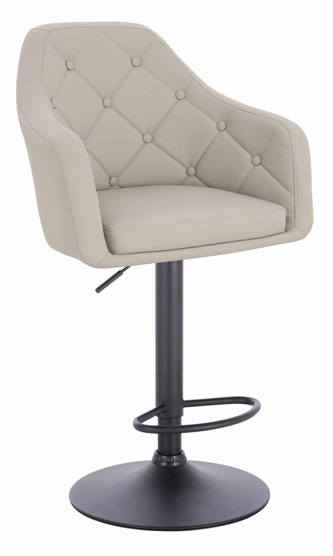 HOKER HR831W ECRU EKOSKÓRA PREMIUM SOFT CZARNA PODSTAWA