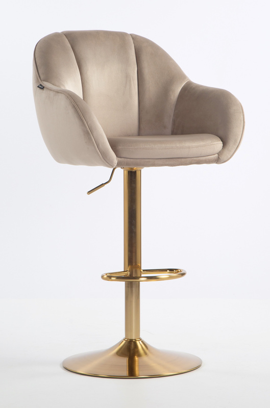 HOKER HR2055W LATTE WELUR ZŁOTA PODSTAWA