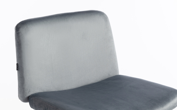 HOKER HR150N GRAFITOWY WELUR CHROMOWANA PODSTAWA