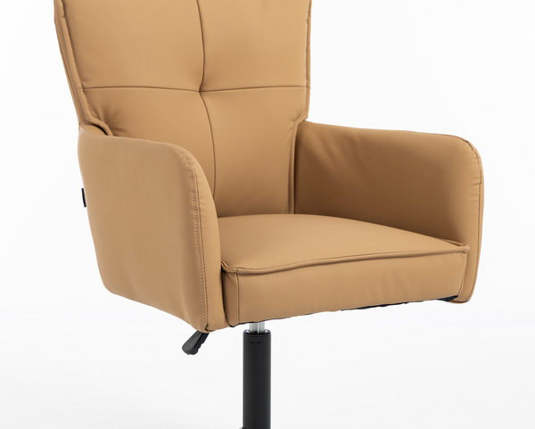 HOKER HR250N KARMELOWY EKOSKÓRA PREMIUM SOFT CZARNA PODSTAWA