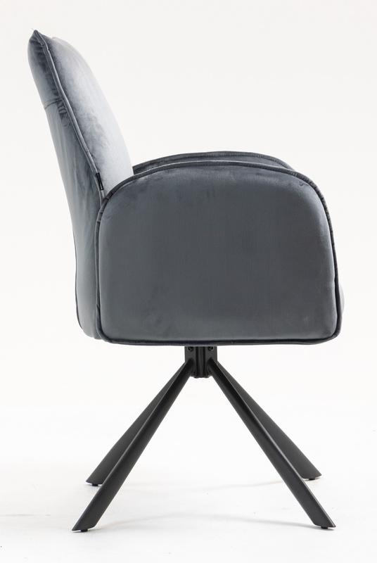 HOKER HR280 GRAFITOWY WELUR CZARNY PAJĄK