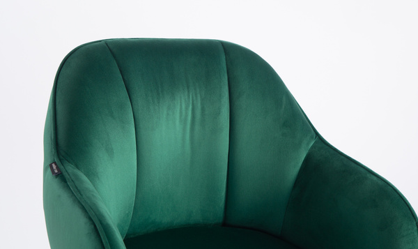 HOKER HR2055W BUTELKOWA ZIELEŃ WELUR CHROMOWANA PODSTAWA