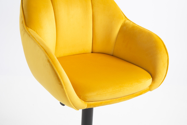 HOKER HR2055W ŻÓŁTY WELUR CZARNA PODSTAWA