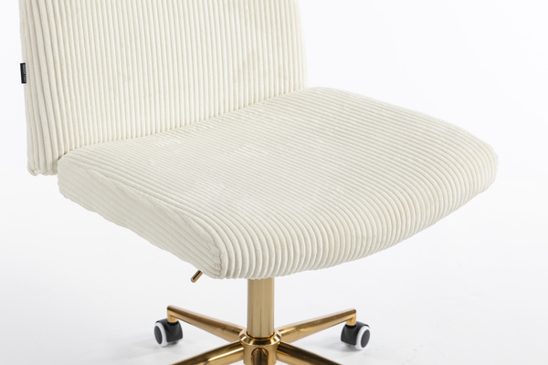 HOKER HR150K BIAŁY SZTRUKS ZŁOTA PODSTAWA