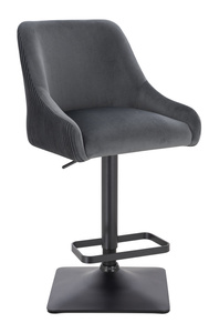 FOTEL HR920KW GRAFITOWY WELUR CZARNA PODSTAWA