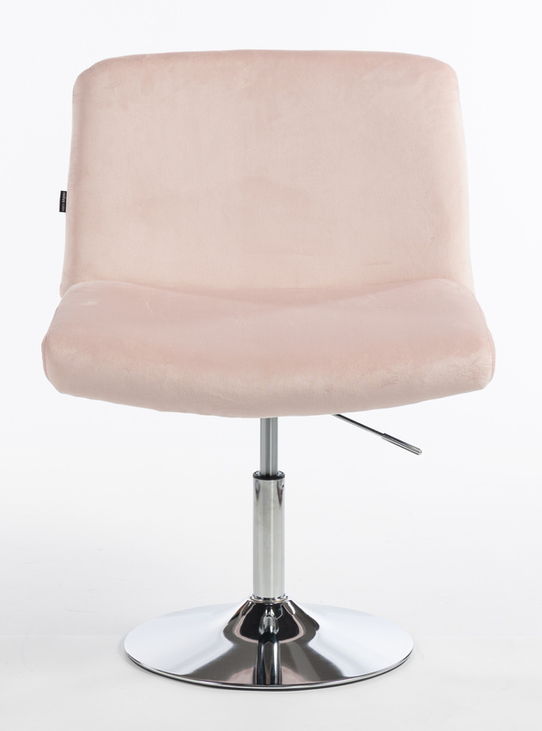 HOKER HR150N PUDROWY RÓŻ WELUR CHROMOWANA PODSTAWA