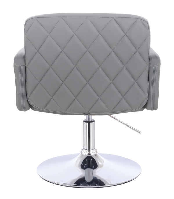 FOTEL HR802N SZARY CHROMOWANA PODSTAWA