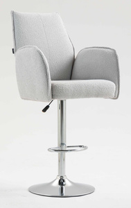 FOTEL HR280W SZARY BARANEK CHROMOWANA PODSTAWA