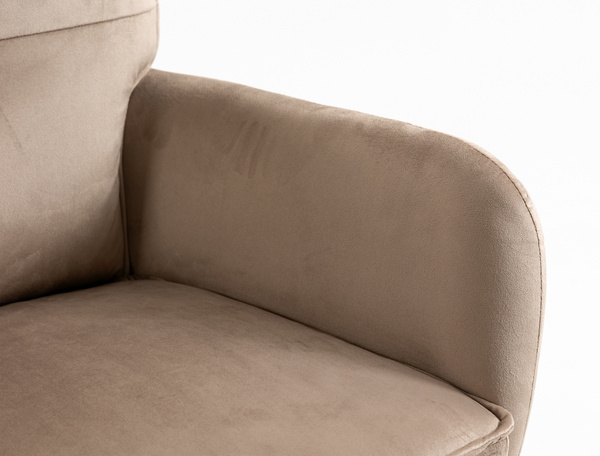 HOKER HR250K LATTE WELUR  CHROMOWANA PODSTAWA