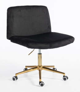 HOKER HR150K CZARNY WELUR ZŁOTA PODSTAWA