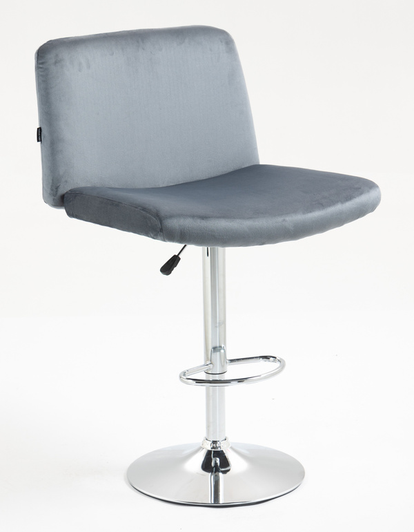 HOKER HR150W GRAFITOWY WELUR CHROMOWANA PODSTAWA