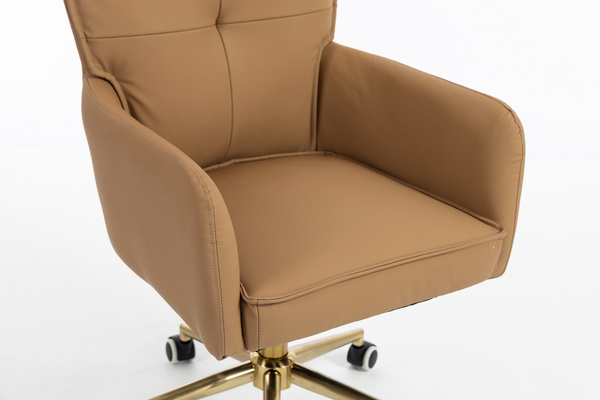 HOKER HR250K KARMELOWY EKOSKÓRA PREMIUM SOFT ZŁOTA PODSTAWA