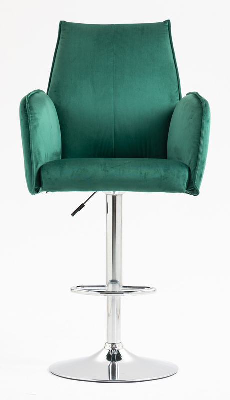 FOTEL HR280W BUTELKOWA ZIELEŃ WELUR CHROMOWANA PODSTAWA