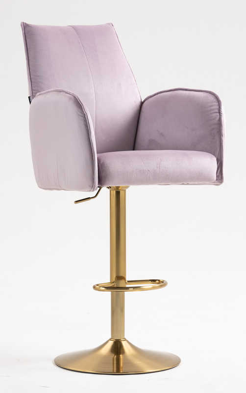 FOTEL HR280W WRZOSOWY WELUR ZŁOTA PODSTAWA