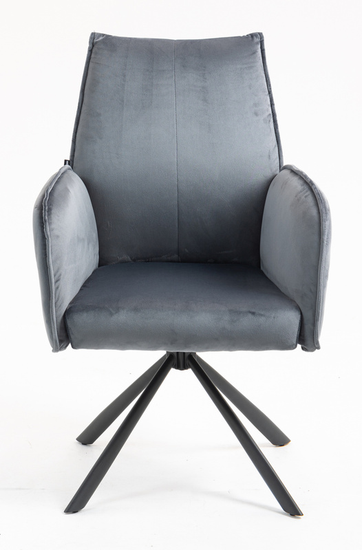 HOKER HR280 GRAFITOWY WELUR CZARNY PAJĄK