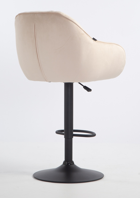 HOKER HR2055W KREMOWY WELUR CZARNA PODSTAWA