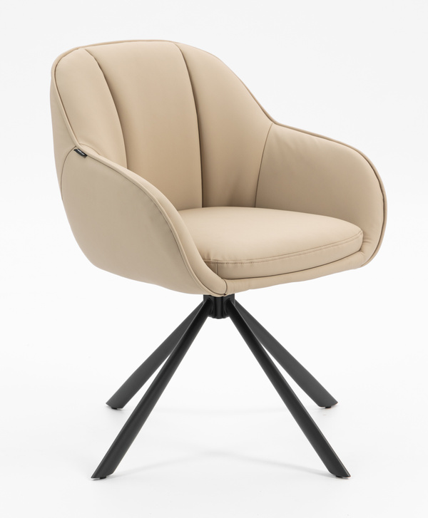 FOTEL HR2055 KREMOWY CZARNY PAJĄK