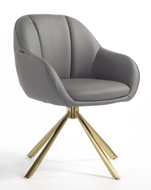 FOTEL HR2055 SZARY CZARNY PAJĄK