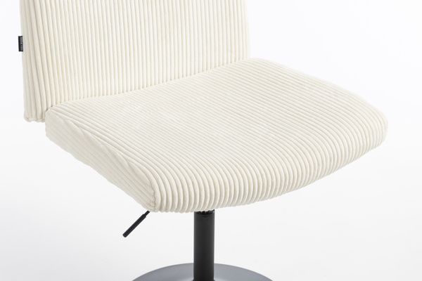 HOKER HR150N BIAŁY SZTRUKS CZARNA PODSTAWA