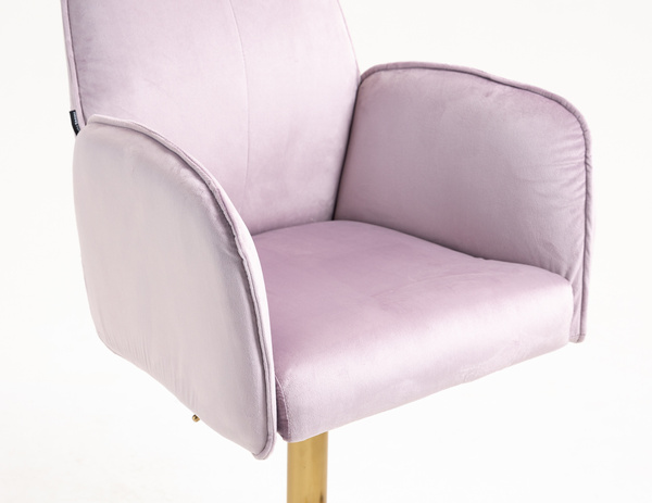 FOTEL HR280KW WRZOSOWY WELUR ZŁOTA PODSTAWA