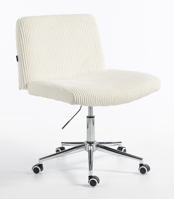 HOKER HR150K BIAŁY SZTRUKS CHROMOWANA PODSTAWA