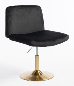 HOKER HR150N CZARNY WELUR ZŁOTA PODSTAWA