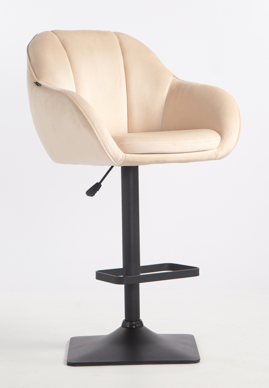 HOKER HR2055KW KREMOWY WELUR CZARNA PODSTAWA