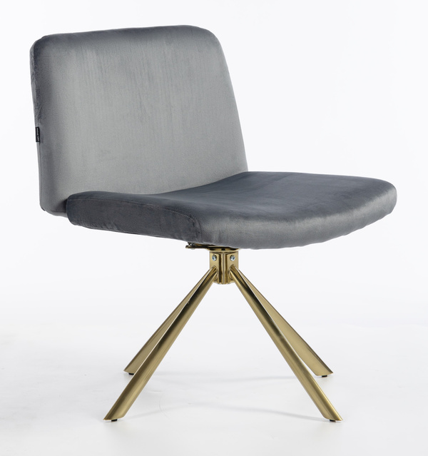 HOKER HR150 PAJĄK GRAFITOWY WELUR  ZŁOTA PODSTAWA