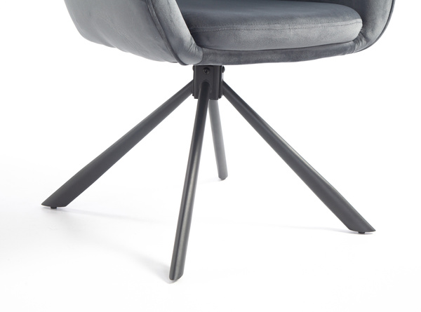 HOKER HR2055 GRAFITOWY WELUR CZARNY PAJĄK