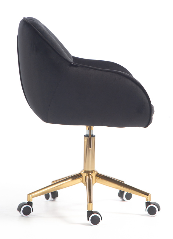 HOKER HR2055K CZARNY WELUR ZŁOTA PODSTAWA