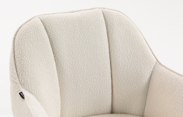 HOKER HR2055N KREMOWY BARANEK CHROMOWANA PODSTAWA