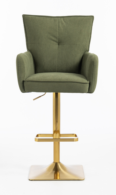 HOKER HR250KW ZIELONY SZAŁWIA PREMIUM CORD SZTRUKS ZŁOTA PODSTAWA