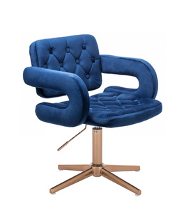 HOKER HR8403CROSS CIEMNE MORZE WELUR  ZŁOTA PODSTAWA