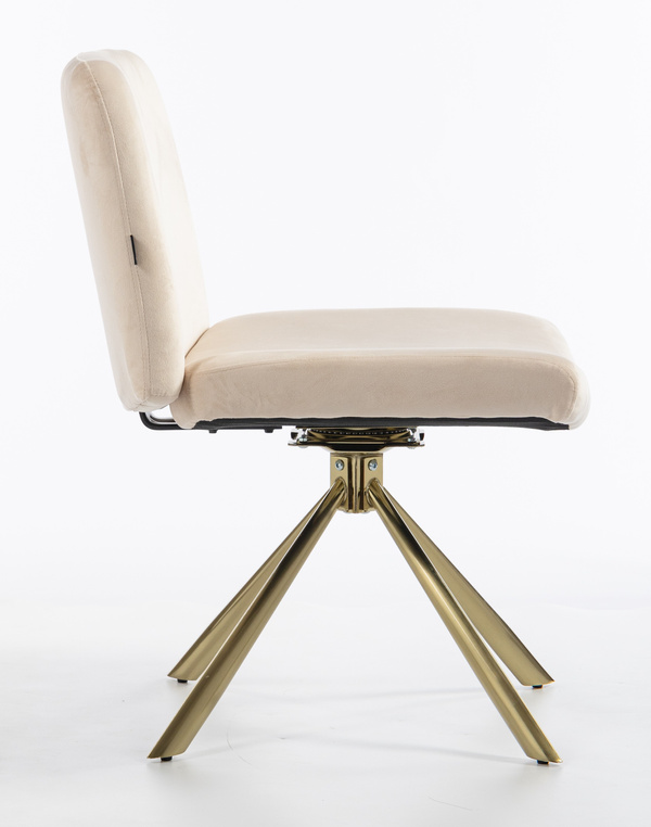 HOKER HR150 PAJĄK KREMOWY WELUR  ZŁOTA PODSTAWA