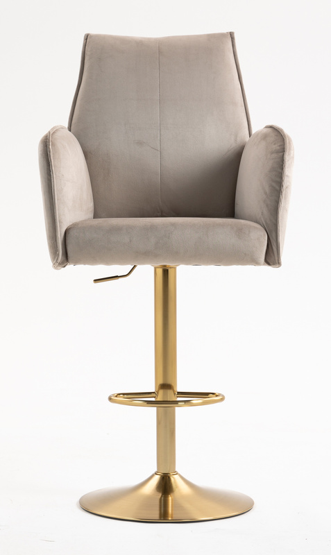 FOTEL HR280W LATTE WELUR ZŁOTA PODSTAWA