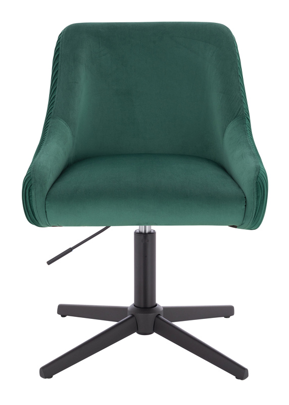 FOTEL HR920CROSS BUTELKOWA ZIELEŃ WELUR CZARNA PODSTAWA