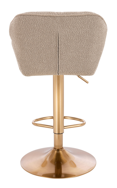 FOTEL HR111W LATTE BARANEK ZŁOTA PODSTAWA