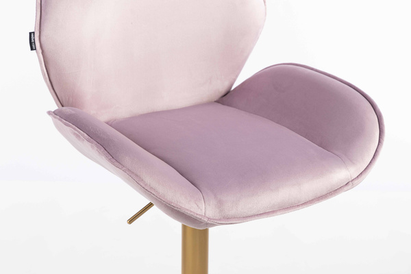 FOTEL HR350W WRZOSOWY WELUR ZŁOTA PODSTAWA