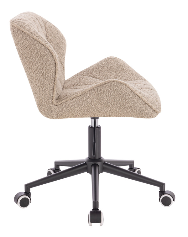 FOTEL HR111K LATTE BARANEK CZARNA PODSTAWA