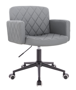 FOTEL HR802K SZARY CZARNA PODSTAWA