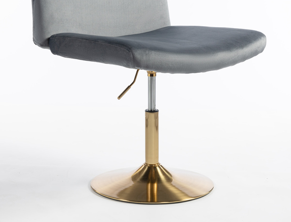 HOKER HR150N GRAFITOWY WELUR ZŁOTA PODSTAWA