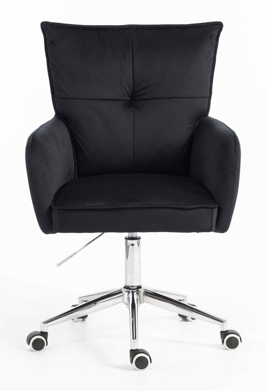 HOKER HR250K CZARNY WELUR  CHROMOWANA PODSTAWA