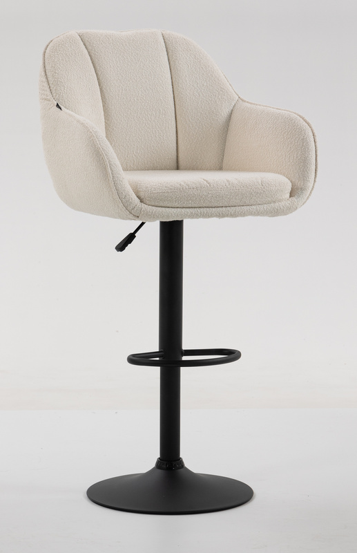 HOKER HR2055W KREMOWY BARANEK CZARNA PODSTAWA