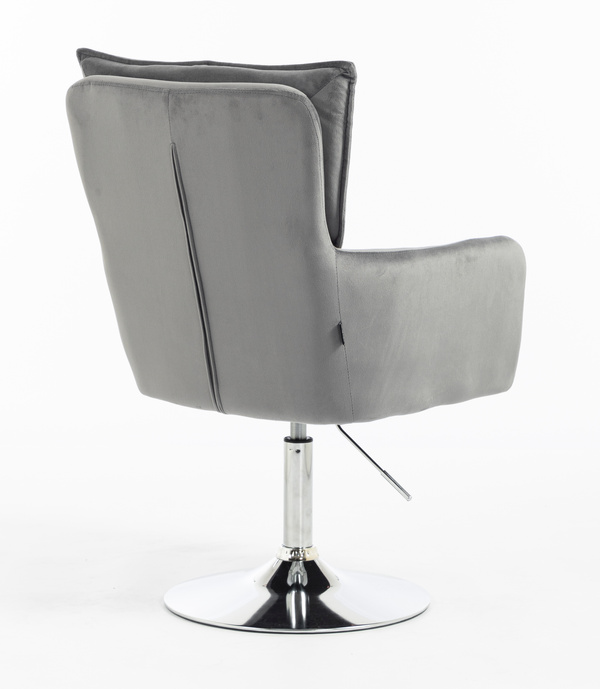 HOKER HR250N GRAFITOWY WELUR  CHROMOWANA PODSTAWA