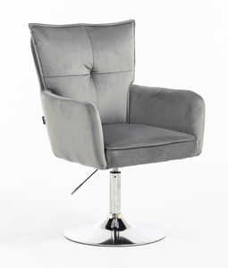 HOKER HR250N GRAFITOWY WELUR  CHROMOWANA PODSTAWA