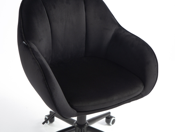 HOKER HR2055K CZARNY WELUR CZARNA PODSTAWA