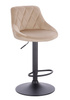 FOTEL HR1054W LATTE WELUR CZARNA PODSTAWA