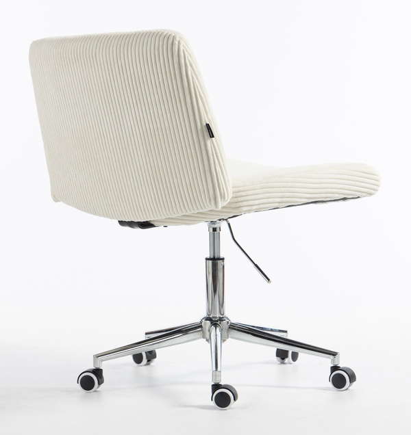 HOKER HR150K BIAŁY SZTRUKS CHROMOWANA PODSTAWA